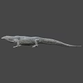 Realistic 3D Model of Komodo Dragon With Detailed Scales And Sharp Claws
