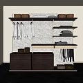 Poliform wardrobe to top-mounted set-in multi-function wall-mounted cloakroom 3d model