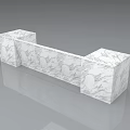 Modern White Marble Bar Counter With Sleek Design And Natural Texture