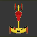 Colorful Children's Tricycle With Yellow Frame Red Seat And Black Handles