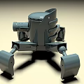 Smart Machine 3D Model With Multiple Mechanical Legs And Front Sensor Design 3d model