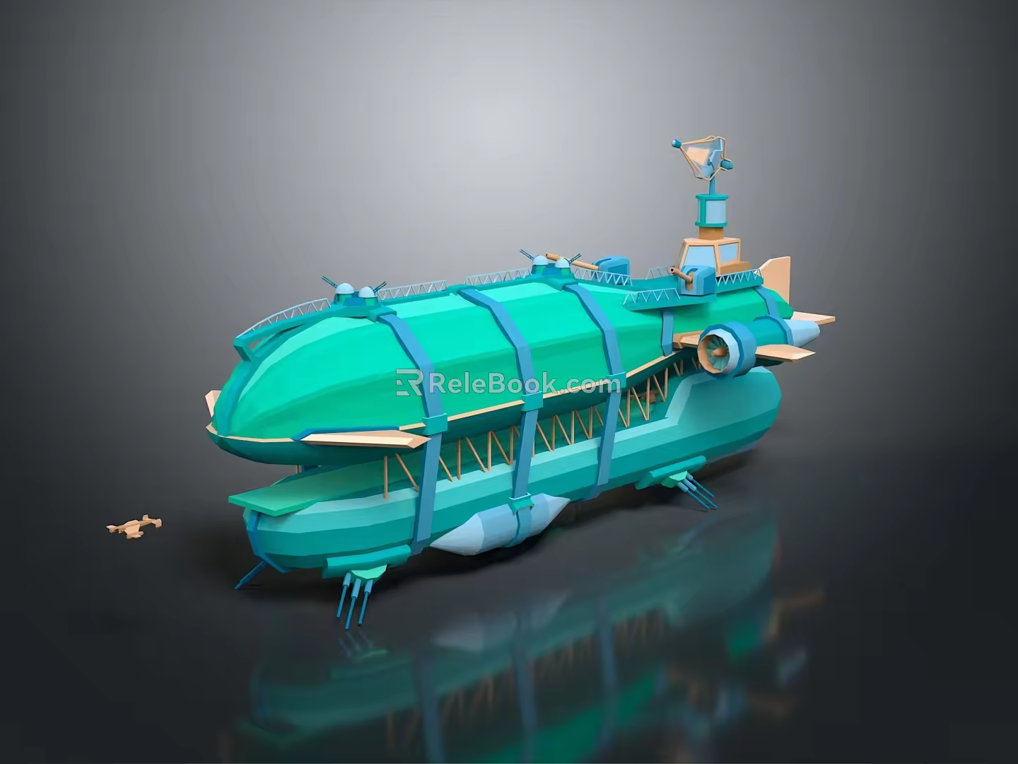 Modern Spaceship Spacecraft 3d model