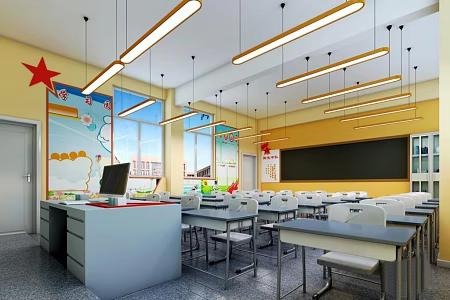 Classroom 3d model