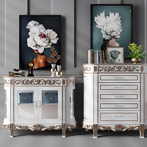 French side cabinet 3d model