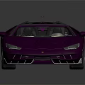 Stylish Purple Convertible Supercar With Sleek Aerodynamic Design And Glossy Finish
