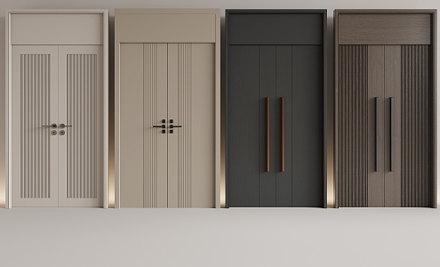 Modern double door 3d model