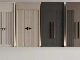 Modern double door 3d model