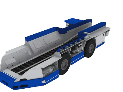 Shuttle car underground transport car coal mine equipment continuous mining equipment next generation 3d model