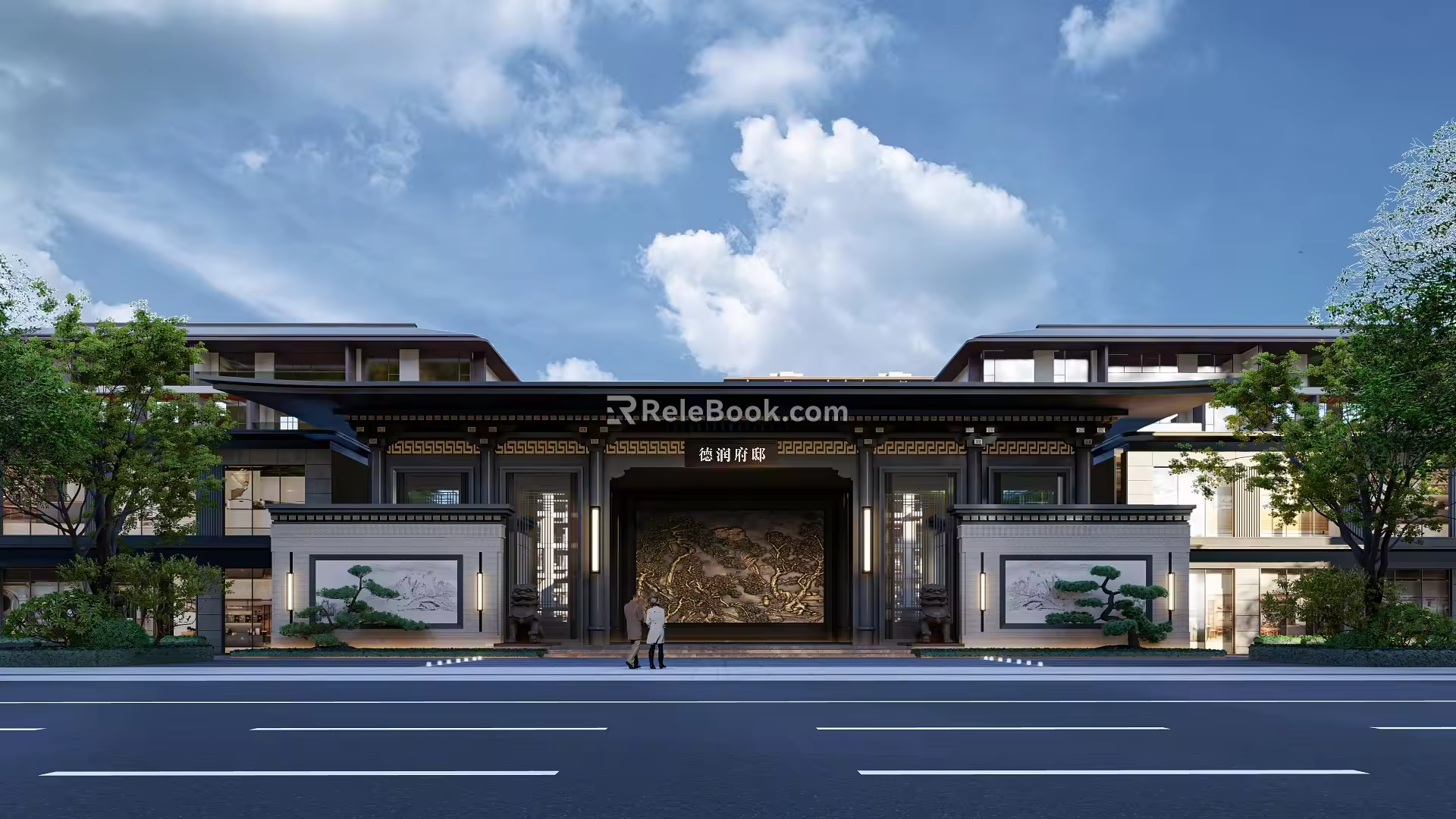 new chinese style gate 3d model