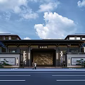 new chinese style gate 3d model