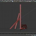 Medieval Wooden Gate Structure With Vertical Planks Metal Reinforcements And Chain Details