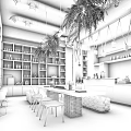 Nordic Cafe 3d model