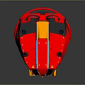 Red And Blue Motorcycle Helmet With Yellow Accents Modern Design And Comfortable Fit