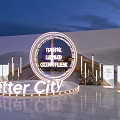 Park Land Complex Stage For Better City Evening Event With Lighting Sky 3d model