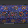 Elegant Vibrant Blue Decorative Storage Box With Colorful Floral Patterns