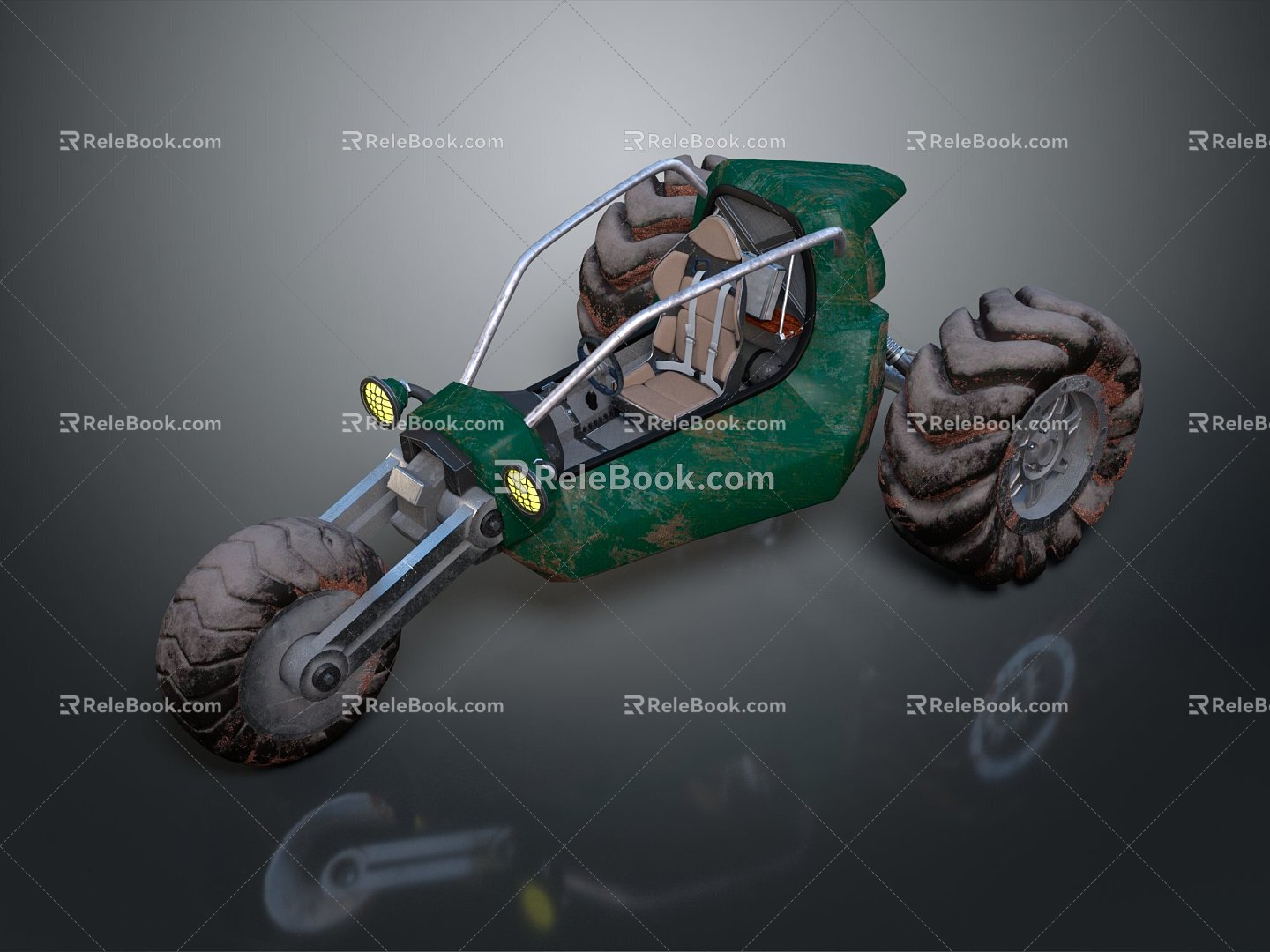 Modern all-terrain vehicle toy car four-wheeler beach car 3d model