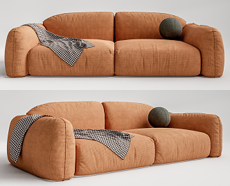 Modern double sofa 3d model