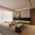 Modern Living and Dining Room Open Layout Design With Sofa Piano Marble Counter And Cabinets