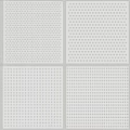 White Perforated Panels With Various Hole Patterns And Grid Layout Designs