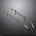 Detailed 3D Bridge Model With Structural Towers Cables And Deck Components
