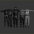 Casual and Tactical Clothing Collection Featuring Jackets Hoodies and Vests on Mannequins