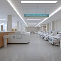 Modern Hospital Outpatient Ward Interior Design With Beds