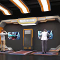 Metaverse Experience Setup With People Using Virtual Reality Devices