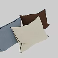Cozy Soft Decorative Throw Pillows In Blue Beige Brown Linen Fabric For Home Decor
