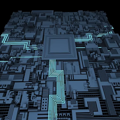 Modern Chip 3d model