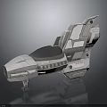 Futuristic 3D Rendered Spacecraft With Transparent Cockpit And Metallic Body