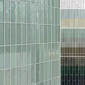 Glass Tiles Wall Design With Various Color Samples And Smooth Surface 3d model