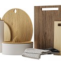 Modern Jewelry Ornaments Combination Kitchen Decorative Board Towel Bank 3d model