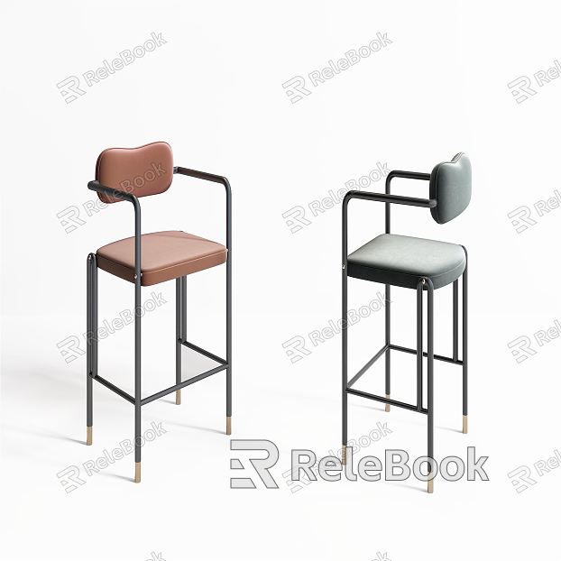 Light Luxury Bar Chair model