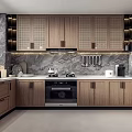 Modern Kitchen Interior Design Featuring Wooden Cabinets Marble Countertops And Integrated Appliances
