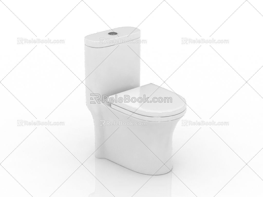 Modern toilet seat 3d model