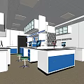 Modern Laboratory Physics Laboratory Tables and Chairs Laboratory Equipment Laboratory Research Room 3d model