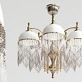 European-style crystal chandelier crystal multi-head chandelier 3d model