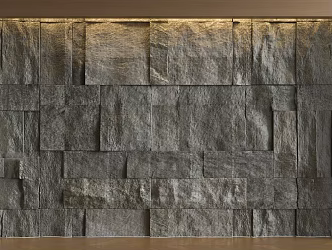 Modern rock background wall 3d model