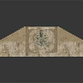 Traditional Stone Architectural Structure With Stepped Sides Flat Top And Intricate Front Carving