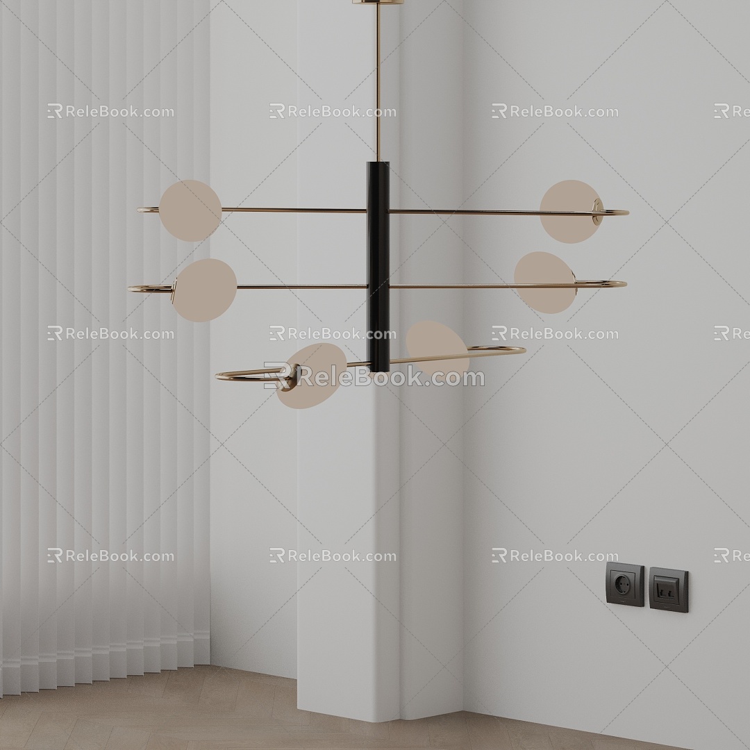 Modern chandelier 3d model