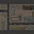 Cartoon City Scene With Colorful Multi Story Buildings And Various Roof Designs