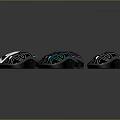 Colorful Computer Mice With Various Patterns And Stylish Illuminated Modern Design 3d model