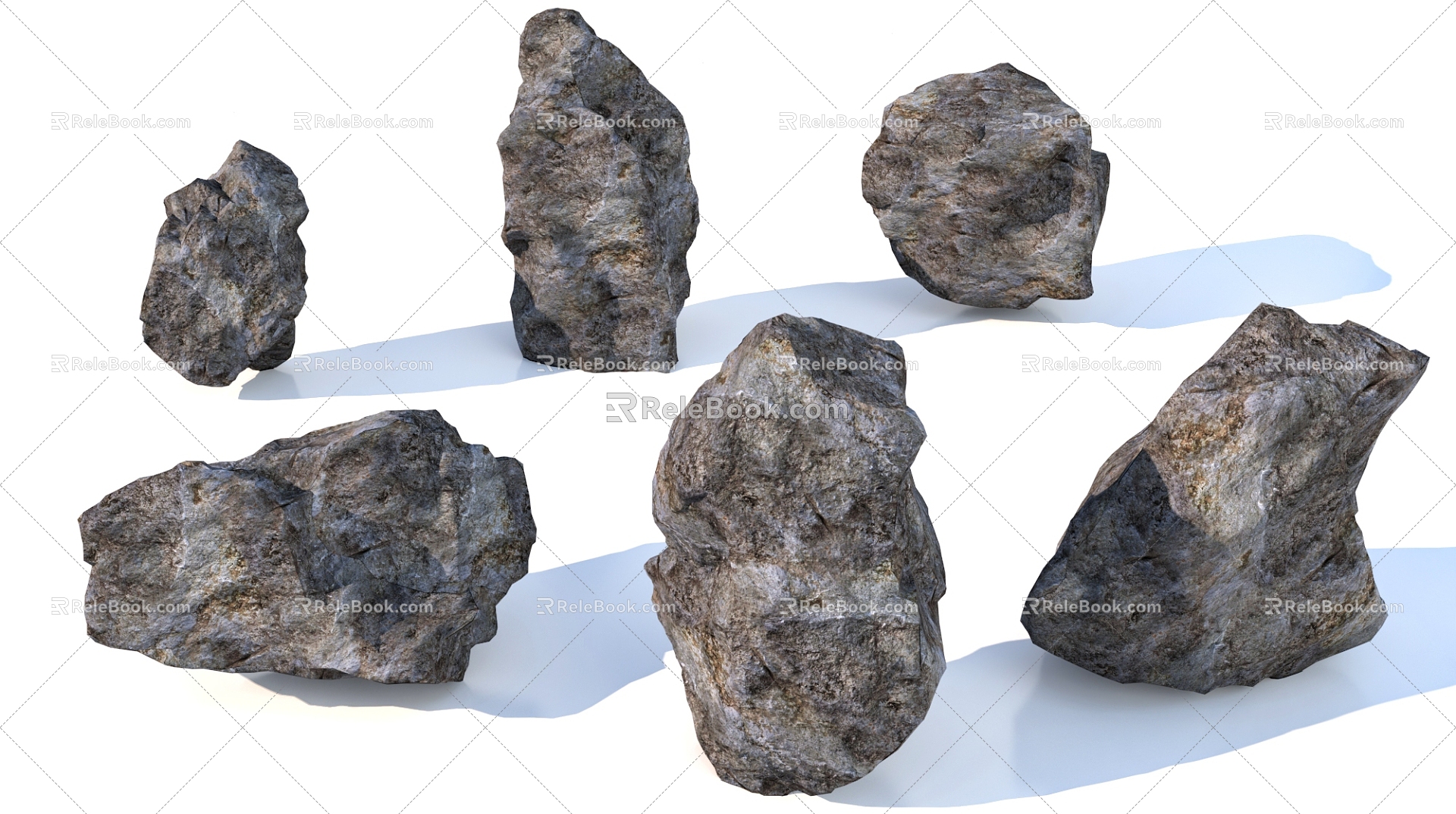 Stone Rock Landscape Stone Combination 3d model