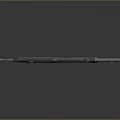 Modern Tactical Rifle With White Stock Metallic Body And Detachable Magazine