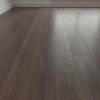 Dark Hardwood Flooring With Natural Wood Grain And Smooth Surface Finish 3d model