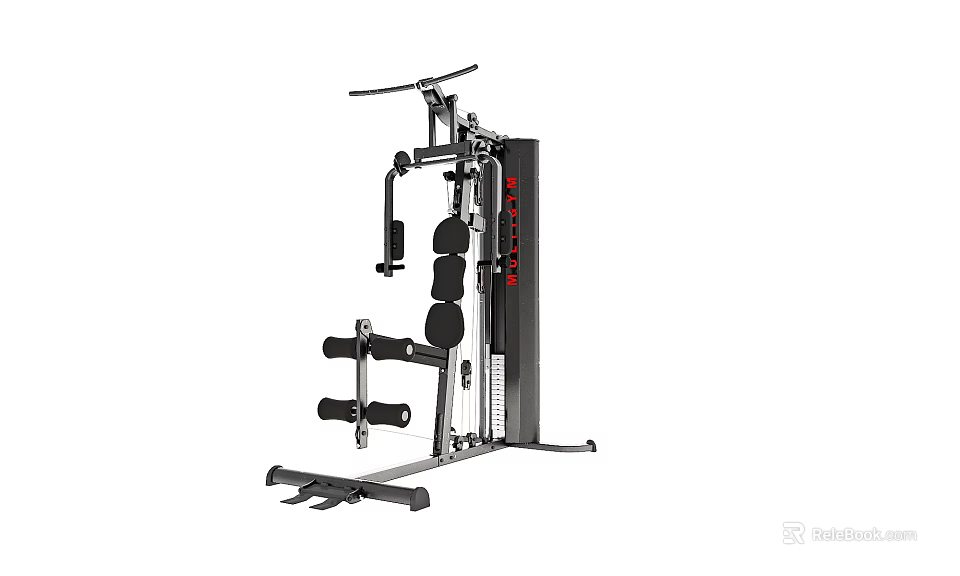 PANTHER Multifunctional Gym Equipment With Weight Stack And Pulley System For Home Workout 3d model 