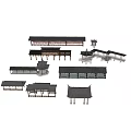 Chinese-style Ancient Promenade Antique Promenade Pavilion Gallery Chinese-style Corridor Shelf Pavilion Wooden Corridor 3d model