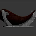 Artistic Wooden Sculpture Carving With Curved Design Two Holes And Transparent Base