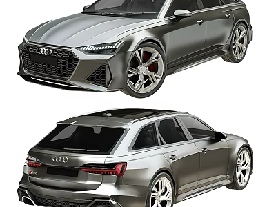 Audi Car Front And Rear Views With Stylish Design 3d model