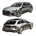 Audi Car Front And Rear Views With Stylish Design 3d model